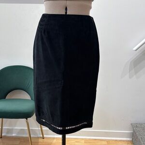 Danier Black Suede Pencil Skirt